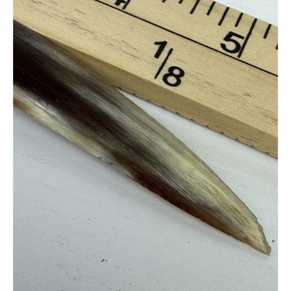 Vintage Antique Natural Horn Letter Opener Paper Knife Curved Brown‎ Desk Tool